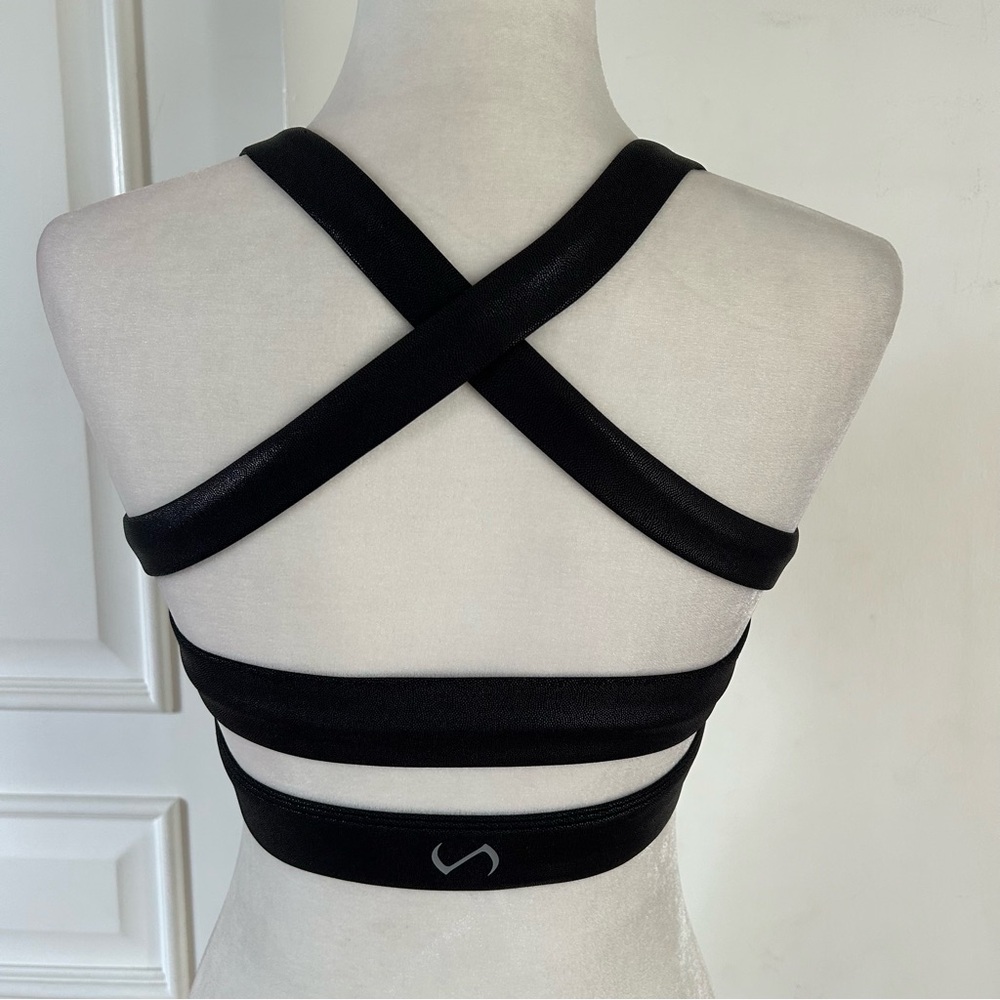 TLF Arctic Sports Bra and High Waisted Legging Set Shine Black - Picture 6 of 15